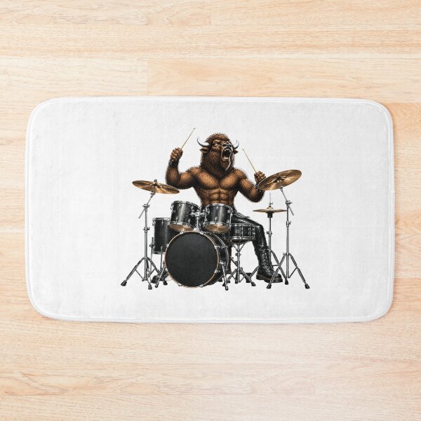 Item preview, Metal Bison Drummer Gifts For Musicians designed and sold by Bisonia.