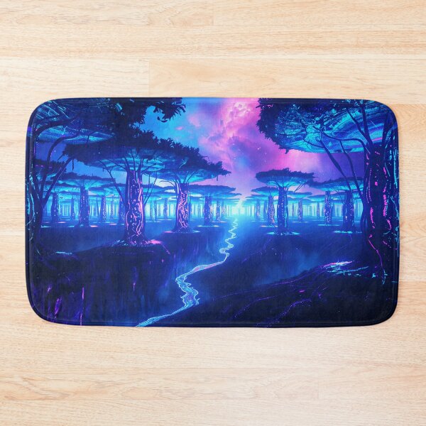 Item preview, Neon Root Galaxy Alien Wilderness Landscape designed and sold by Luminous Wilds.