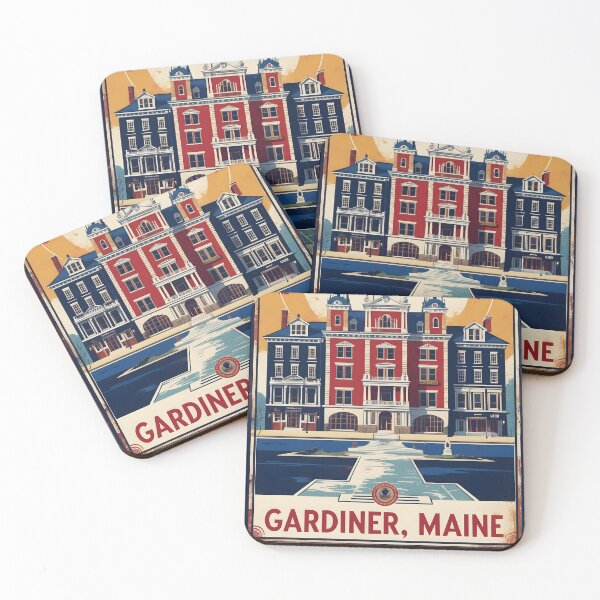 Item preview, Gardiner Maine 1950s USA Vintage Travel Tourism designed and sold by TravelersGems.