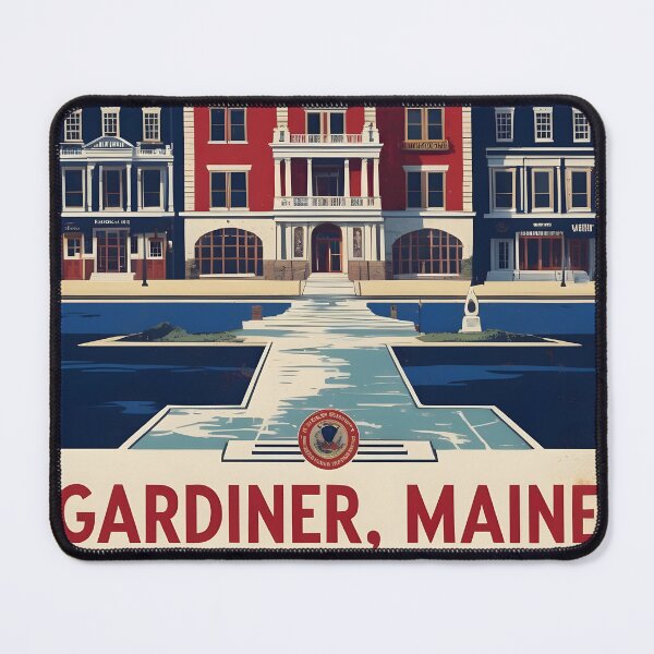 Item preview, Gardiner Maine 1950s USA Vintage Travel Tourism designed and sold by TravelersGems.