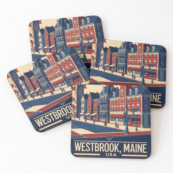 Item preview, Westbrook Maine 1950s USA Vintage Travel Tourism designed and sold by TravelersGems.