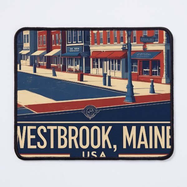 Item preview, Westbrook Maine 1950s USA Vintage Travel Tourism designed and sold by TravelersGems.