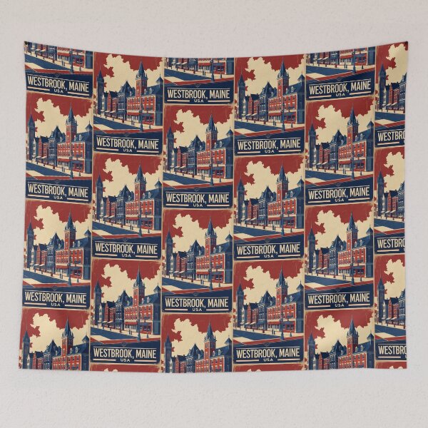 Item preview, Westbrook Maine 1950s USA Vintage Travel Tourism designed and sold by TravelersGems.