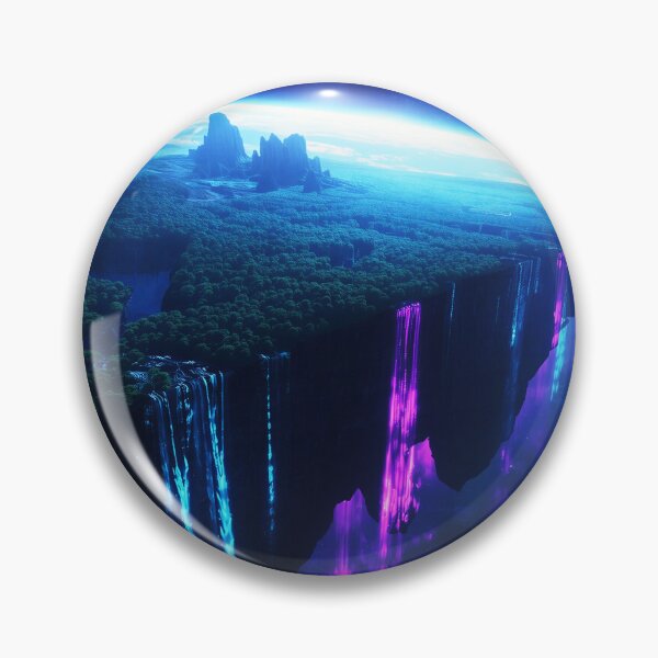 Item preview, Cosmic Waterfall Edge Alien Planet Landscape designed and sold by Luminous Wilds.