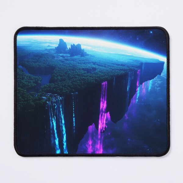 Item preview, Cosmic Waterfall Edge Alien Planet Landscape designed and sold by Luminous Wilds.