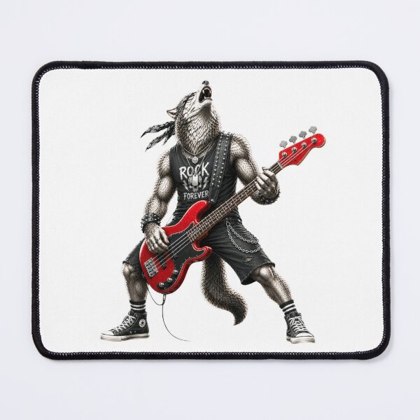 Item preview, Metal Wolf Bass Player Gifts For Musicians designed and sold by Bisonia.