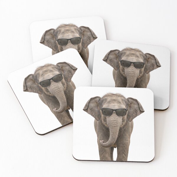 Item preview, Cute Baby Elephant Wearing Sunglasses Funny designed and sold by RareLavender.