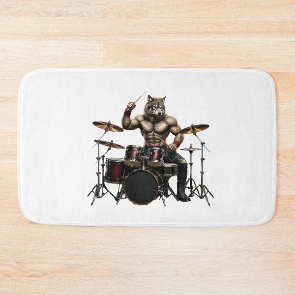 Item preview, Metal Wolf Drummer Gifts For Musicians designed and sold by Bisonia.