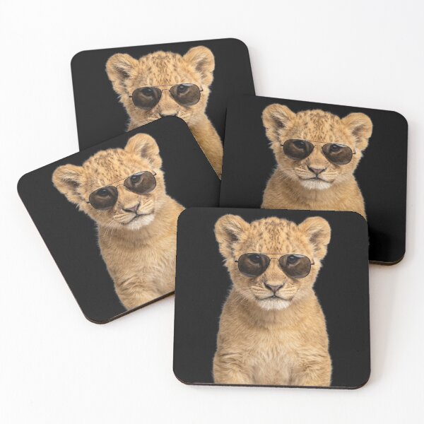 Item preview, Cute Baby Lion Wearing Sunglasses Funny designed and sold by RareLavender.