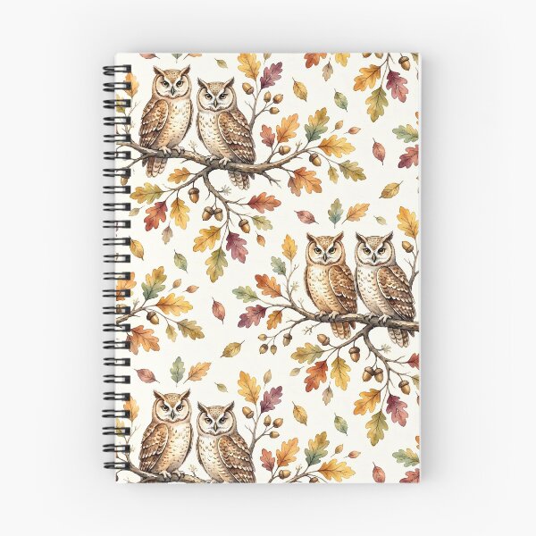 Item preview, Autumn Owl Oak Branch Pattern Design designed and sold by Canvas-Whispers.