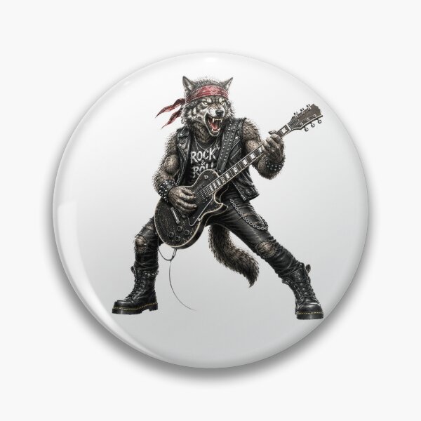 Item preview, Metal Wolf Guitarist Gifts For Musicians designed and sold by Bisonia.