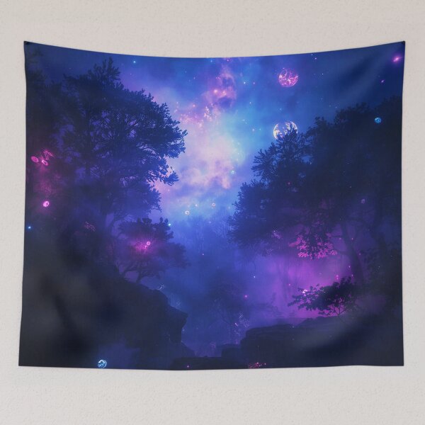Item preview, Nebula Light Seed Forest Alien Fantasy Landscape designed and sold by Luminous Wilds.