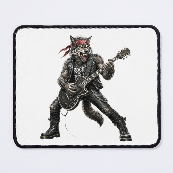 Item preview, Metal Wolf Guitarist Gifts For Musicians designed and sold by Bisonia.