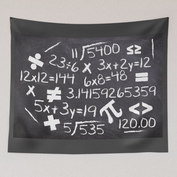 Artikelvorschau, Mathematische Gleichungen auf Blackboard entworfen und verkauft von CreativeTwins.