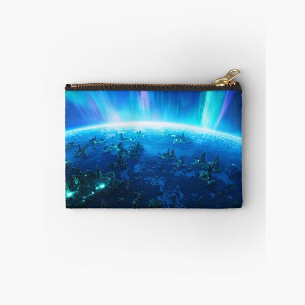Item preview, Living Aurora Forest Alien Planet Fantasy Landscape designed and sold by Luminous Wilds.