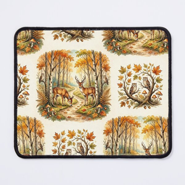 Item preview, Autumn Forest Deer and Owl Pattern designed and sold by Canvas-Whispers.