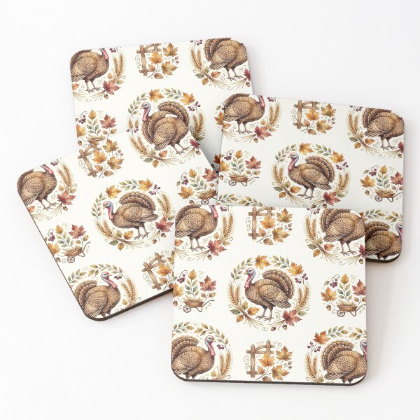 Item preview, Thanksgiving Turkey Harvest Wheat Pattern designed and sold by ArtDzignsZA.