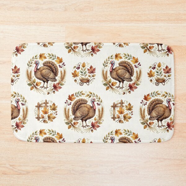Item preview, Thanksgiving Turkey Harvest Wheat Pattern designed and sold by ArtDzignsZA.