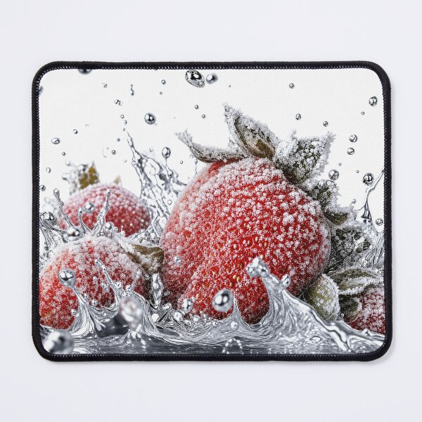 Item preview, Fresh Strawberries Splashing in Water Macro Photo designed and sold by Aimaniia666.