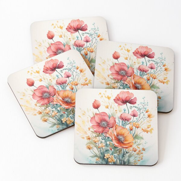Item preview, Bouquet of flowers on a white background designed and sold by MiraCleAI.
