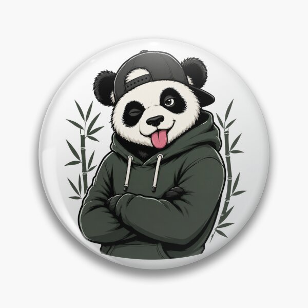 Item preview, Funny Panda Wearing Hoodie and Snapback Urban Animal Art designed and sold by the-dovlat.