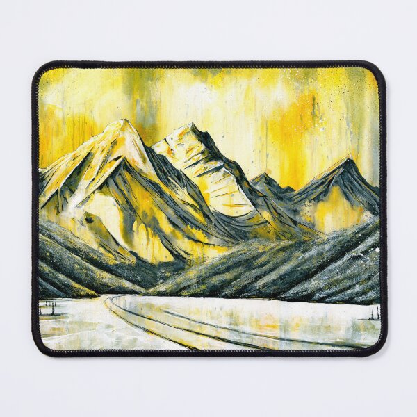 Item preview, Off the Beaten Track 3 | Golden Mountain Landscape Painting | Shred Art designed and sold by Shred Art Studio.