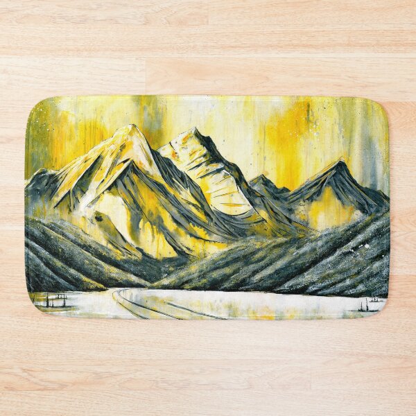 Item preview, Off the Beaten Track 3 | Golden Mountain Landscape Painting | Shred Art designed and sold by Shred Art Studio.