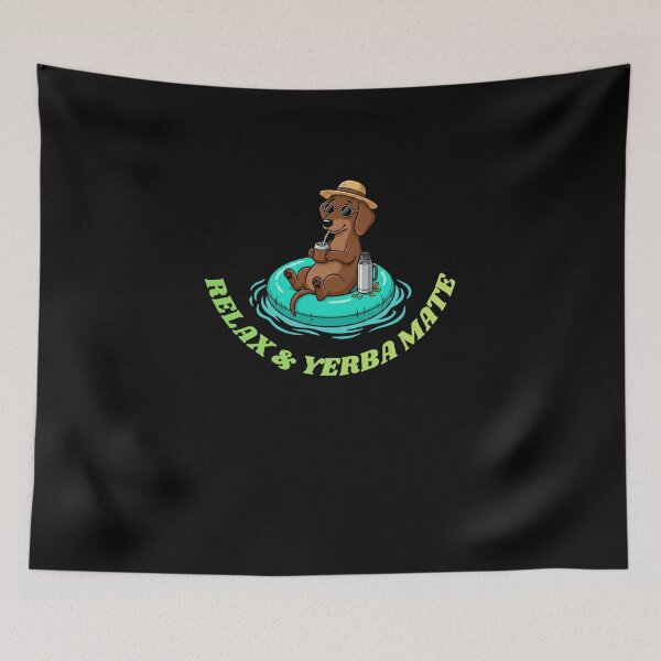 Item preview, Relax & Yerba Mate Dachshund Funny Gifts designed and sold by Domel9674.