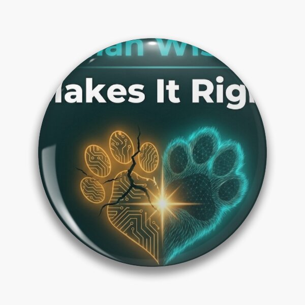 Item preview, AI Stumbles Human Wisdom Makes It Right — NeoTig Luna Grounded Art Main Tag: human ai art designed and sold by NeoTigLuna.