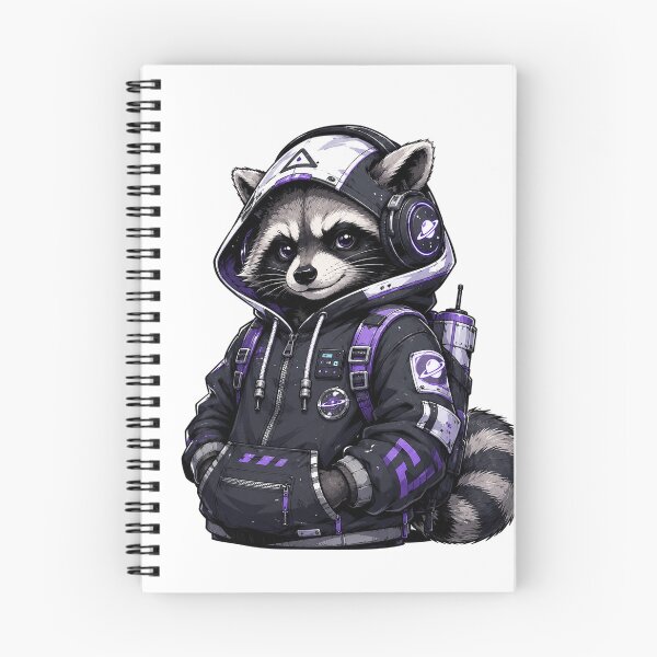 Item preview, Futuristic Space Raccoon Astronaut in Neon Sci Fi Outfit designed and sold by the-dovlat.