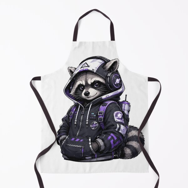 Item preview, Futuristic Space Raccoon Astronaut in Neon Sci Fi Outfit designed and sold by the-dovlat.