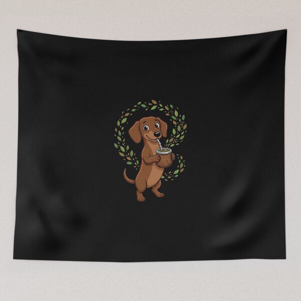 Item preview, Yerba Mate Dachshund Funny Gifts designed and sold by Domel9674.