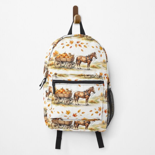 Item preview, Horse Drawn Pumpkin Wagon Autumn Pattern designed and sold by Canvas-Whispers.
