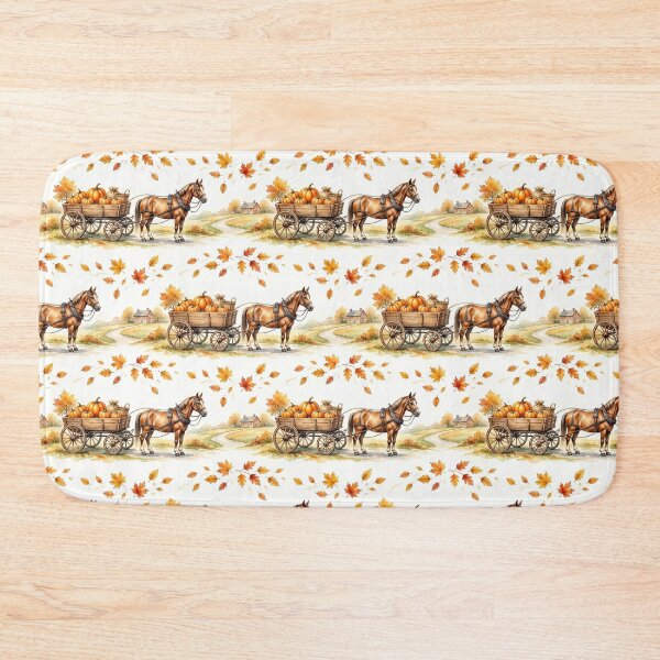 Item preview, Horse Drawn Pumpkin Wagon Autumn Pattern designed and sold by ArtDzignsZA.