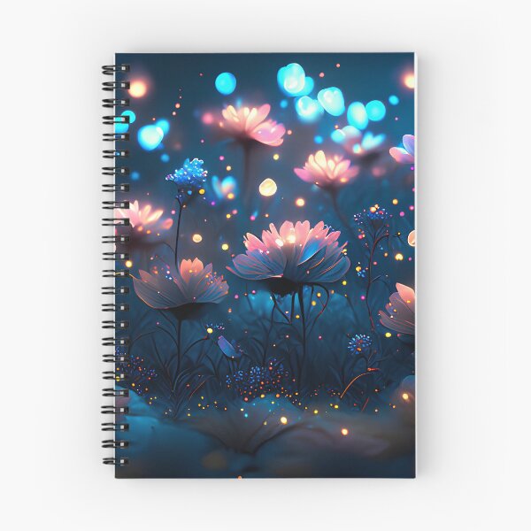 Item preview, Glowing Fantasy Flowers Dreamy Night Garden Art designed and sold by stylishdzign.