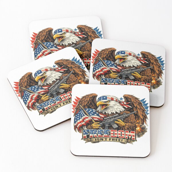 Item preview, Patriotic Eagle with Freedom Banner designed and sold by Artisan Finds Online.