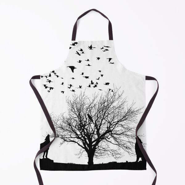 Item preview, Howling Wolves Under Moon Mystic Silhouette Forest Art designed and sold by A-pdo.