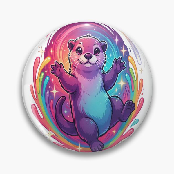 Item preview, Cosmic Rainbow Otter – Just Go With The Flow Cute Colorful Animal designed and sold by RBToper.