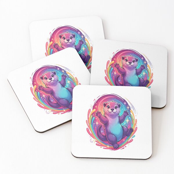 Item preview, Cosmic Rainbow Otter – Just Go With The Flow Cute Colorful Animal designed and sold by RBToper.