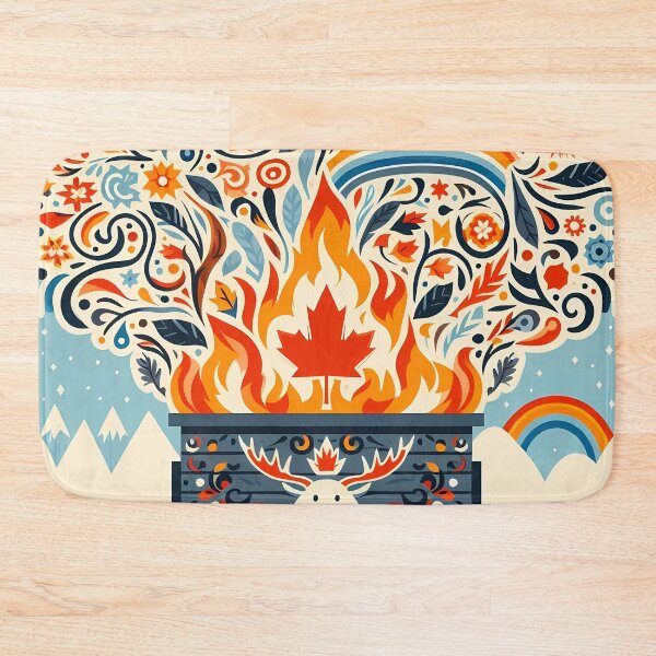 Artikelvorschau, Skandinavisches Volkskunst-Ahorn-Elch-Müllcontainer-Feuer von heidiannemorris © entworfen und verkauft von FOLK ART FUSION by heidiannemorris.