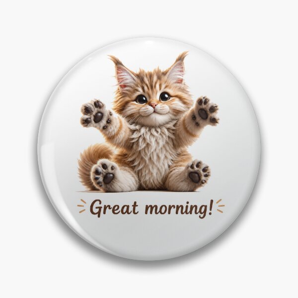 Item preview, Great Morning Maine Coon Cheer designed and sold by BlissBlvdShop.