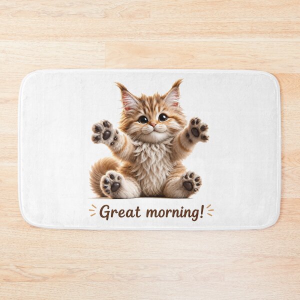 Item preview, Great Morning Maine Coon Cheer designed and sold by BlissBlvdShop.