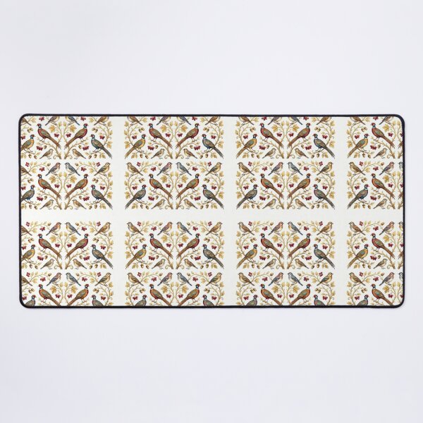 Item preview, Symmetrical Pheasant Bird Botanical Pattern designed and sold by Canvas-Whispers.