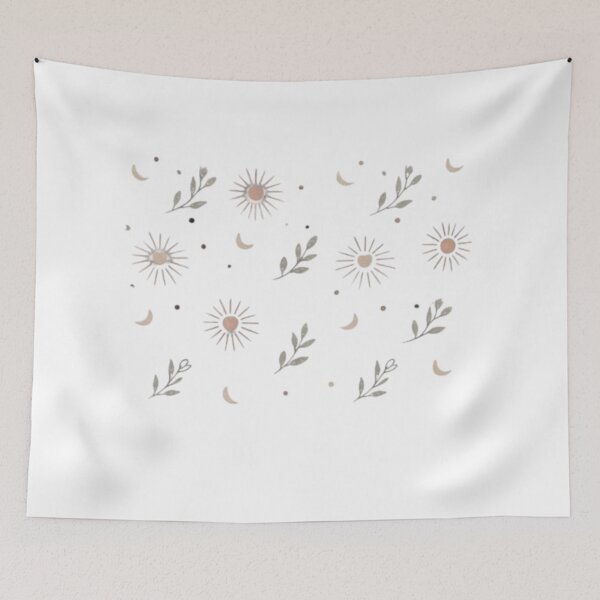 Item preview, Celestial Solstice - Minimalist Moon and Sun Botanical Pattern designed and sold by EVERGREEN&INK CREATIONS.