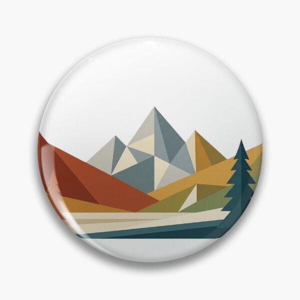 Item preview, Geometric Mountain Pine Tree Nature Landscape designed and sold by Reshmakhan.