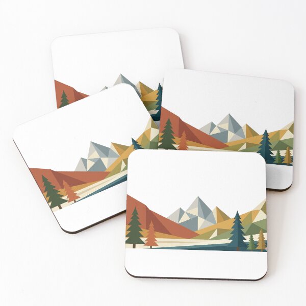 Item preview, Geometric Mountain Pine Tree Nature Landscape designed and sold by Reshmakhan.