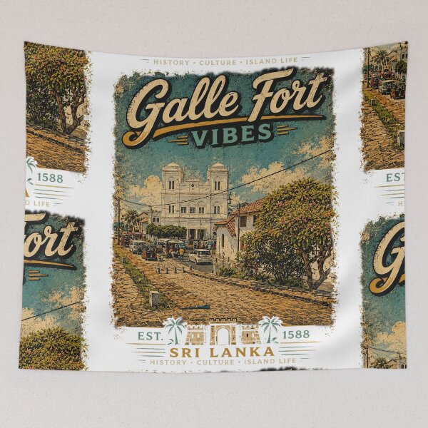 Item preview, Galle Fort Vibes – Lighthouse Street & Mosque Heritage T-Shirt Design designed and sold by GooniSL.