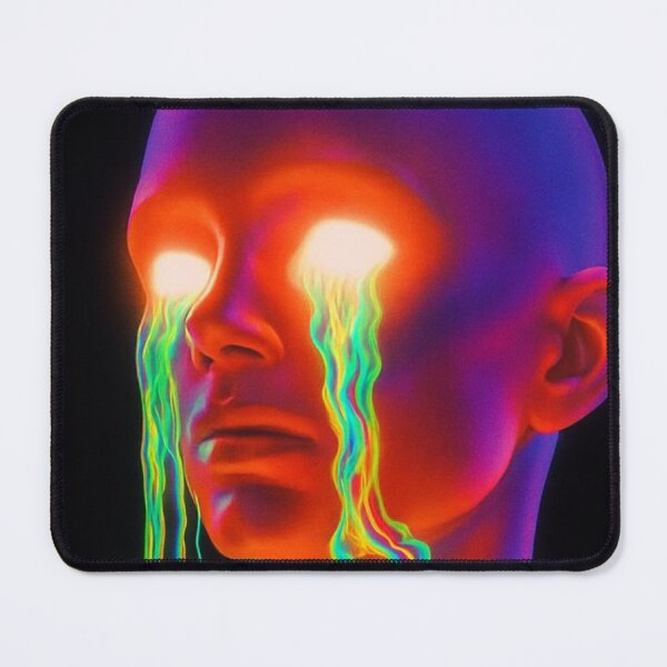 Item preview, Neon Acid Crying Android Cyberpunk Psychedelic Rave Art designed and sold by LYAN-STORE.