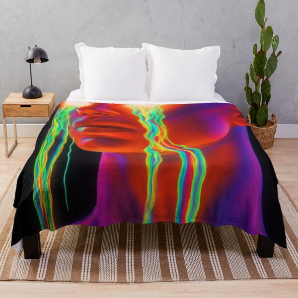 Item preview, Neon Acid Crying Android Cyberpunk Psychedelic Rave Art designed and sold by LYAN-STORE.