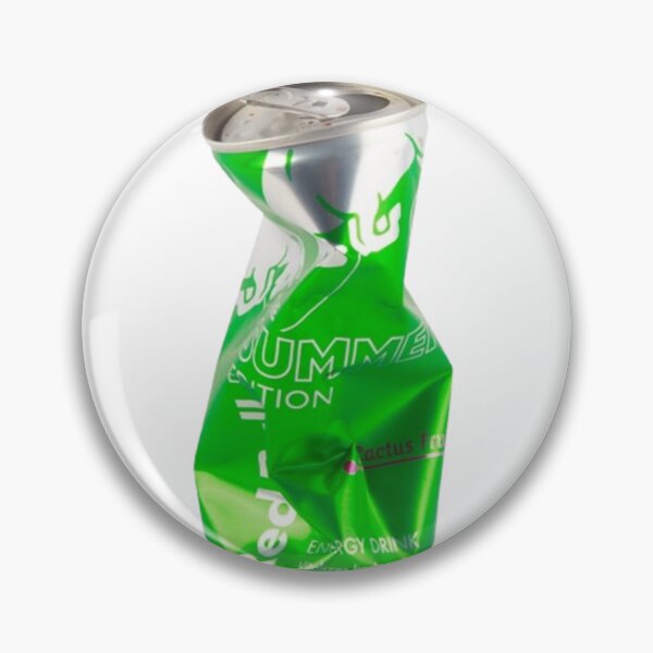 Item preview, Crushed Green Energy Drink Can – Urban Grunge Metal Art Sticker  designed and sold by Mustangana.